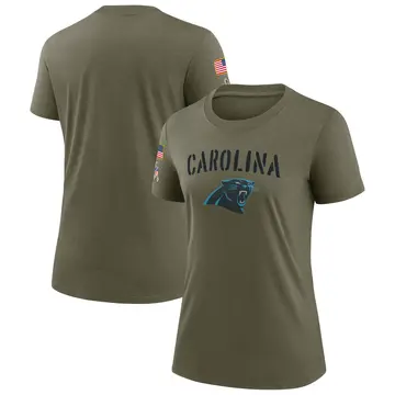 Antigua Carolina Panthers Women's Olive Victory Crew Sweatshirt, Olive, 65% Cotton / 35% POLYESTER, Size M, Rally House